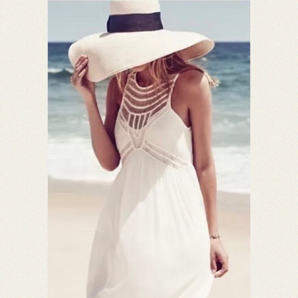Twelfth St by Cynthia Vincent x BHLDN Jessalyn 2 / XS Ivory Beaded Maxi Bridal - Picture 4 of 10